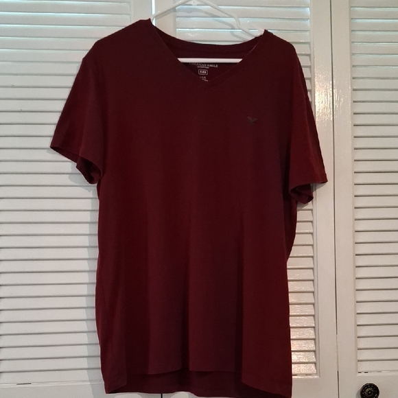 American Eagle Outfitters Other - American Eagle Outfitters Deep Red V-Neck T-Shirt